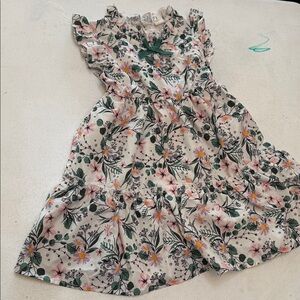 Floral Kids Dress with Ruffle Sleeves size 2t